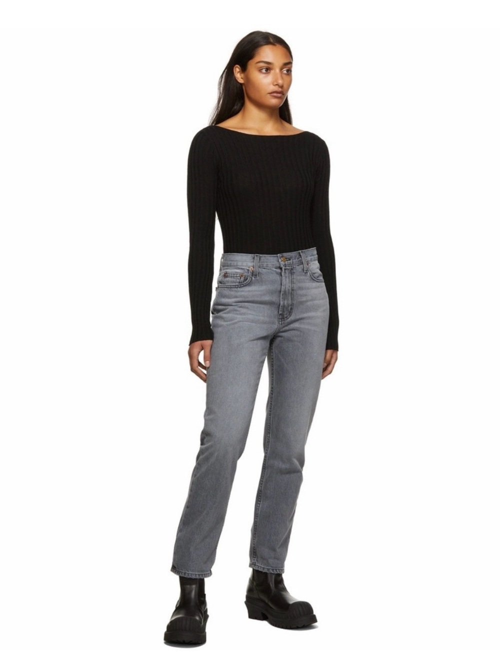 B Sides size 29 Arts Mid Rise Straight Leg Jeans Grey 100% Cotton Denim